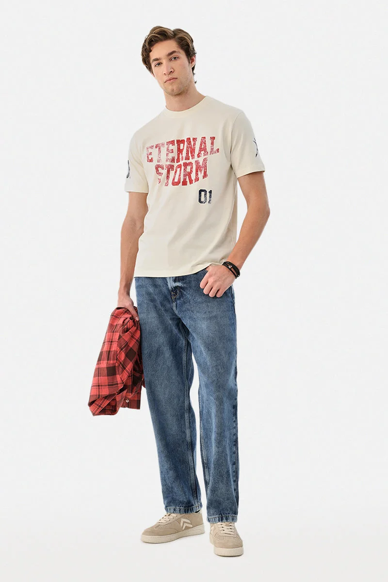 سنيتش Baggy Washed Jeans